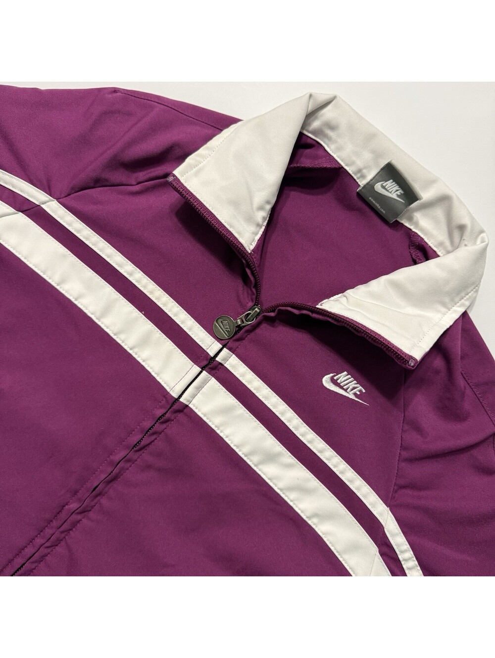 Vintage Nike Track Jacket Thin Purple Full Zip Long Sleeve Women's Size XS